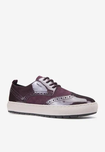 Giày Oxford Nữ Geox D BREEDA B MET.SY.PAT+GO.SUE Màu Đỏ Mận Size 37